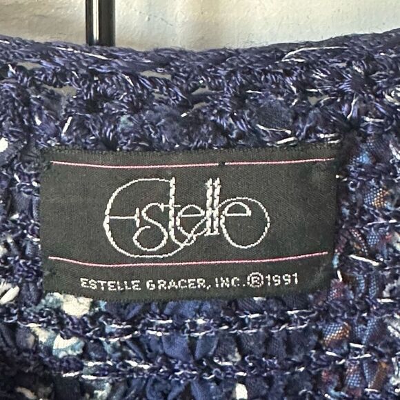 Vintage Estelle Gracer Fiber Artist Art-to-Wear Handwoven Cardigan Jacket Knit - Picture 4 of 13